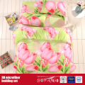 Printed Microfiber Big Flower Flat Sheet 3D